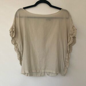 Sanctuary Silk Cotton Crochet Blouse